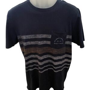 HURLEY Surf Striped Pocket Tee Shirt Men M Medium